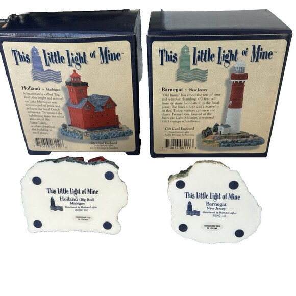 Harbour Lights This Little Light Of Mine HOLLAND MICHIGAN & BARNEGAT NEW JERSEY - Picture 4 of 7